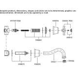 3-hole wall-mounted washbasin tap with aerator Vieremae