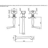 Wall-mounted washbasin tap with aerator, 3-hole Zamostea