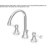 3-hole countertop washbasin tap with single rosettes Solarino