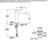 Single-lever countertop washbasin tap Mystic