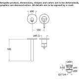 2-hole wall-mounted washbasin tap Nestoita