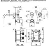 3-hole infrared wall-mounted washbasin faucet Gozne