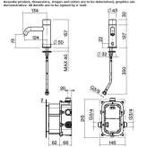 Infrared washbasin faucet made of stainless steel, 1-hole Gozne