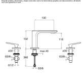 Countertop washbasin tap without waste Imatra