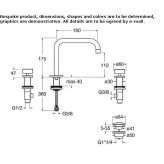 Countertop washbasin tap with single rosettes Jardin