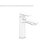 Single-lever countertop washbasin tap without waste Mystic