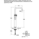 Tall, 1-hole countertop washbasin tap Jardin