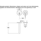 2-hole wall-mounted washbasin tap without stopper Nestoita