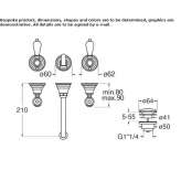 Wall-mounted washbasin tap without stopper Marmion