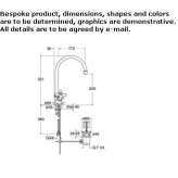 Countertop washbasin tap with single rosettes Sebnitz