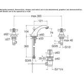 3-hole countertop washbasin tap Bear
