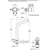 2-hole, high single-lever washbasin tap Pliska