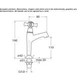 Single-lever countertop washbasin tap Bear
