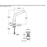 Single-lever countertop washbasin tap Pliska