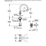 Countertop washbasin tap with single rosettes Vryses