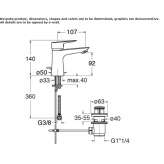 Single-lever countertop washbasin tap Leonard