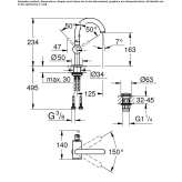 1-hole countertop washbasin tap Vryses
