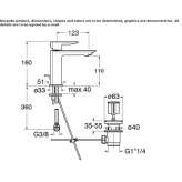 Single-lever countertop washbasin tap Ilford