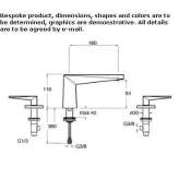 Countertop washbasin tap without waste Pisek