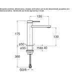 Single-lever countertop washbasin tap without waste Kamyshla