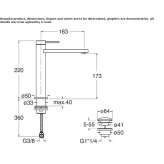 Countertop washbasin tap Kamyshla