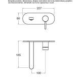 Wall-mounted washbasin tap with a plate without a plug Kamyshla