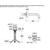 Single-lever wall-mounted washbasin faucet Marki