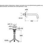 2-hole wall-mounted washbasin tap Marki