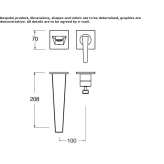 Dwuotworowa jednouchwytowa bateria umywalkowa ścienna Pisek