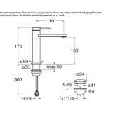 1-hole countertop washbasin tap Kamyshla