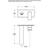 Wall-mounted washbasin tap with a plate without a plug Ilford