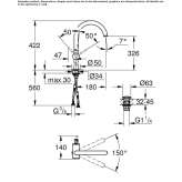 Countertop washbasin tap Vryses