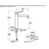 Single-lever countertop washbasin tap Itatuba