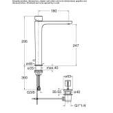 Tall, single-lever washbasin tap Delaware