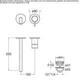 2-hole wall-mounted washbasin tap without stopper Marki