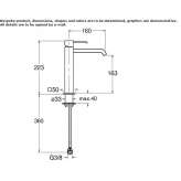 Single-lever countertop washbasin tap without waste Hervias