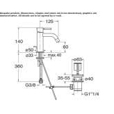 Single-lever countertop washbasin tap Humay