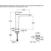 Single-lever countertop washbasin tap Delaware