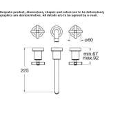 3-hole wall-mounted washbasin tap Horodnia