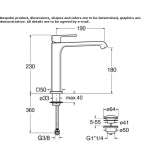 Single-lever countertop washbasin tap Lirio