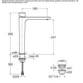 Tall, single-lever washbasin tap Delaware