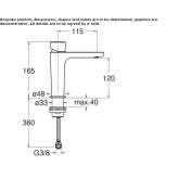 Single-lever countertop washbasin tap without waste Delaware