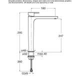 Tall, single-lever washbasin tap Delaware