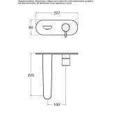 Wall-mounted single-lever washbasin tap without stopper Delaware