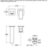 Two-hole, single-lever, wall-mounted washbasin faucet Lirio