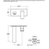 Single-lever wall-mounted washbasin faucet Lirio