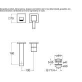 2-hole single-lever washbasin tap with plate Hervias