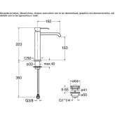 Single-lever countertop washbasin tap Hervias