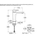 Single-lever countertop washbasin tap Delaware