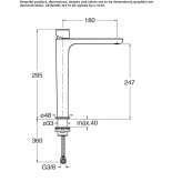 Tall, single-lever washbasin tap Delaware